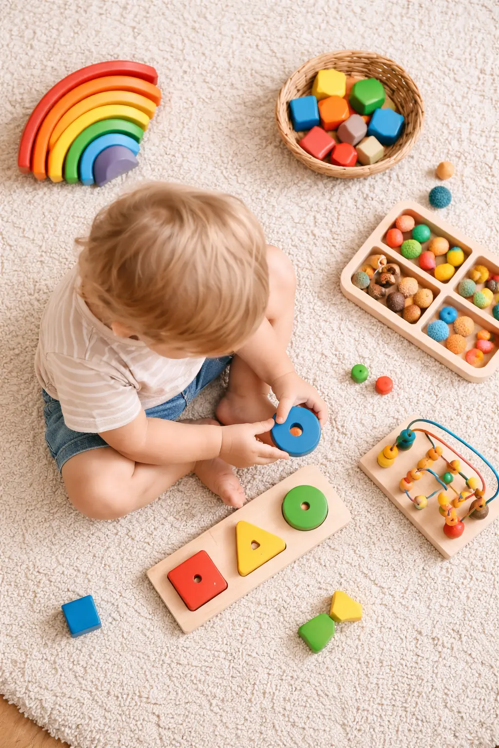 Kind spielt mit Spielsachen